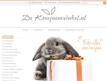 Tablet Screenshot of dekonijnenwinkel.nl